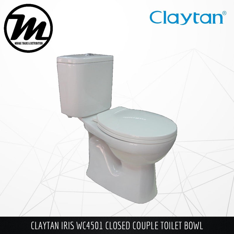 CLAYTAN Iris Closed Couple Toilet Bowl WC4501 - Mirage Trade & Distribution