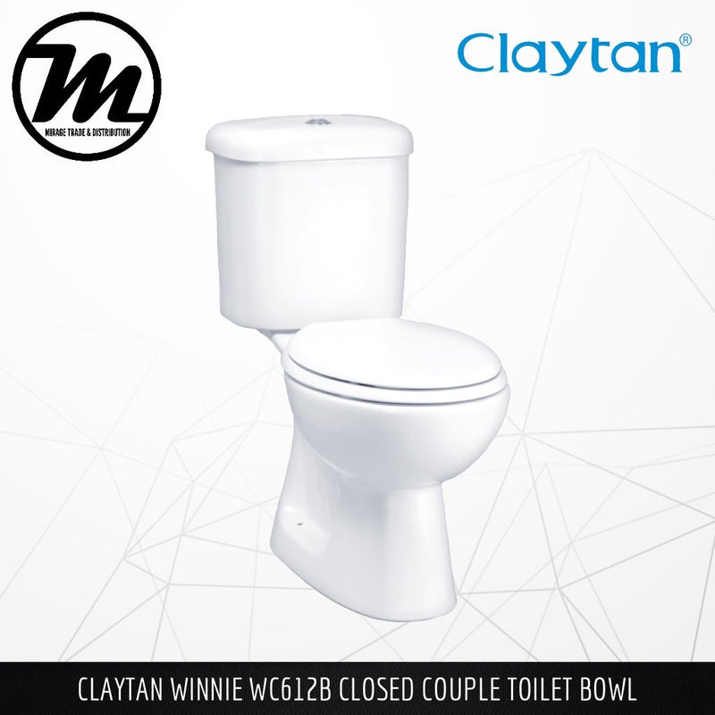 CLAYTAN Winnie Closed Couple Toilet Bowl WC612B - Mirage Trade & Distribution