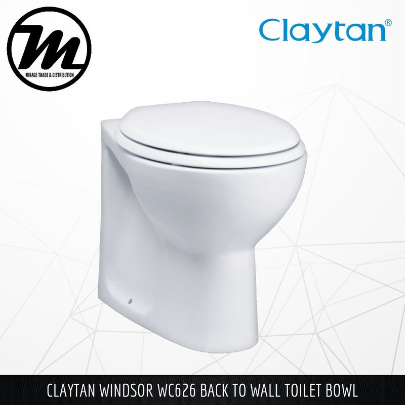 CLAYTAN Windsor Back to Wall Toilet Bowl WC626 - Mirage Trade & Distribution