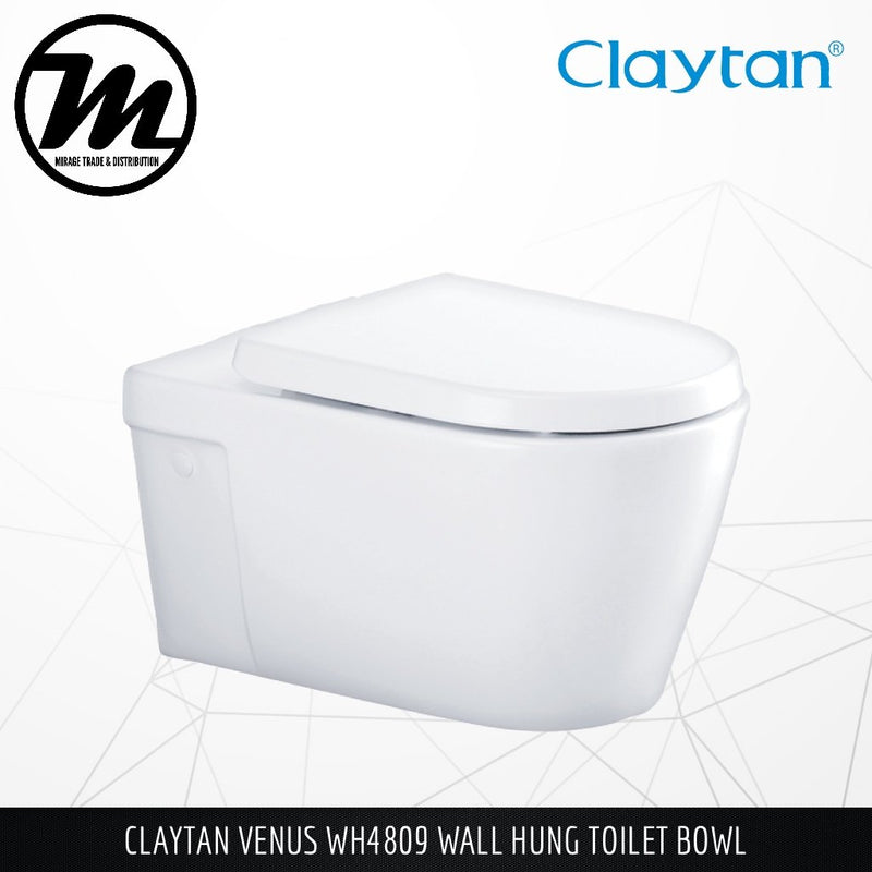 CLAYTAN Venus Wall Hung Toilet Bowl WH4809 - Mirage Trade & Distribution