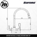 BARENO PLUS Wall Sink Tap WST1011-14 - Mirage Trade & Distribution