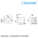 CLAYTAN Windsor Back to Wall Toilet Bowl WC626 - Mirage Trade & Distribution