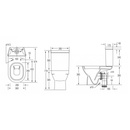 JOHNSON SUISSE Como Closed Couple Toilet Bowl WBSECM110WW [Phasing Out] - Mirage Trade & Distribution