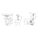 JOHNSON SUISSE Modena Back To Wall Toilet Bowl WBSEMD212WW - Mirage Trade & Distribution