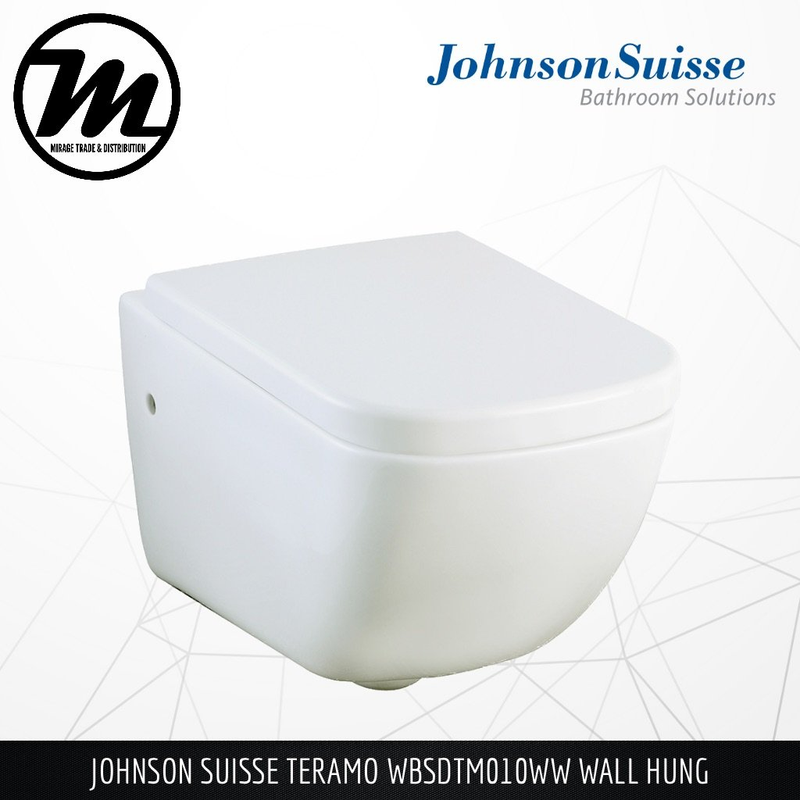 JOHNSON SUISSE Teramo Wall Hung Toilet Bowl WBSDTM010WW - Mirage Trade & Distribution