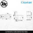 CLAYTAN Leo Closed Couple Toilet Bowl WC4511 - Mirage Trade & Distribution